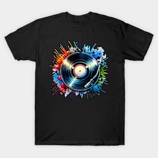 Graffiti Vinyl Record T-Shirt